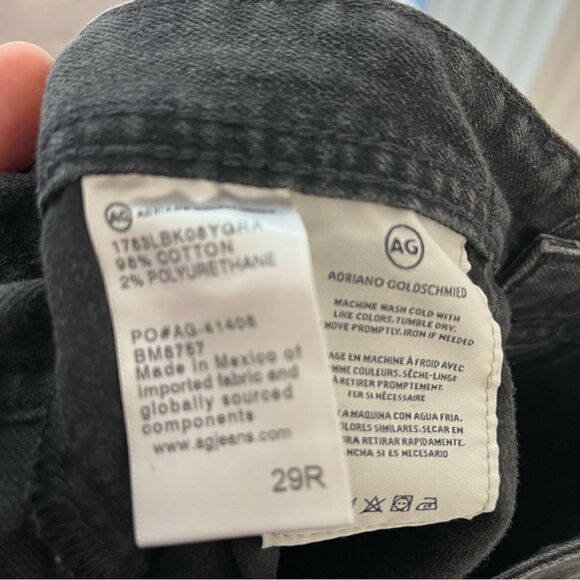 AG Tellis Deconstructed Modern Slim Fit Jeans with Stretch in Black Wash, 29 NWT - Picture 13 of 14